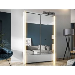 Kledingkast TAMARA 2 deuren 2 lades 150 cm wit
