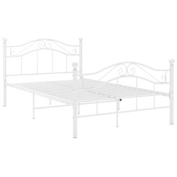 vidaXL Bedframe metaal wit 120x200 cm