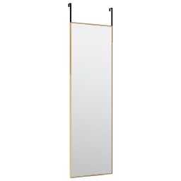 vidaXL Deurspiegel 30x100 cm glas en aluminium goudkleurig