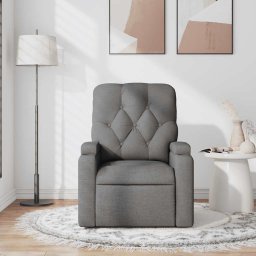 vidaXL Massagestoel verstelbaar stof donkergrijs