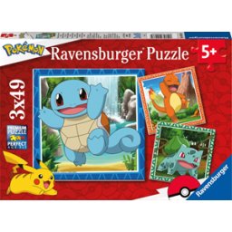 Pokemon Puzzel (3 x 49 stukjes)