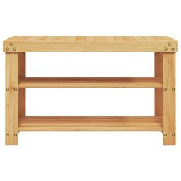 vidaXL Schoenenrek 3-laags 70x27,5x45 cm bamboe