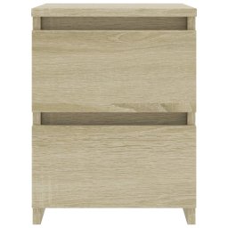 vidaXL Nachtkastje 30x30x40 cm bewerkt hout sonoma eikenkleurig