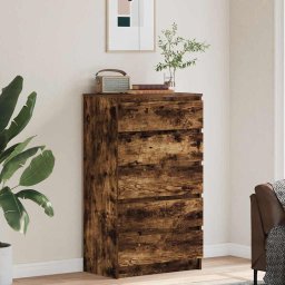 vidaXL Ladekast 60x36x103 cm bewerkt hout gerookt eikenkleurig