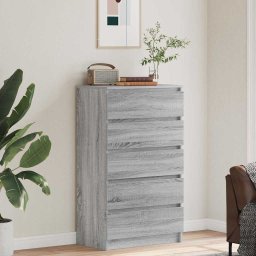vidaXL Ladekast 60x36x103 cm bewerkt hout grijs sonoma eikenkleurig