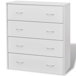 vidaXL Dressoir met 4 lades 60x30,5x71 cm wit