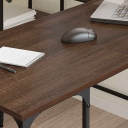 vidaXL Bureau 139x139x75 cm bewerkt hout bruin eikenkleur