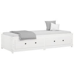 vidaXL Slaapbank zonder matras 90x200 cm massief grenenhout wit