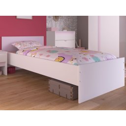 Eenpersoonsbed PICHOUEK 90x190 cm wit