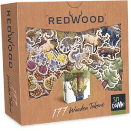 Redwood - 178 Wooden Tokens