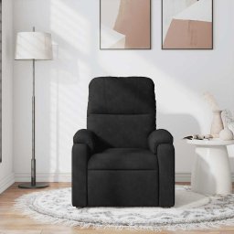 vidaXL Massagestoel microvezelstof zwart