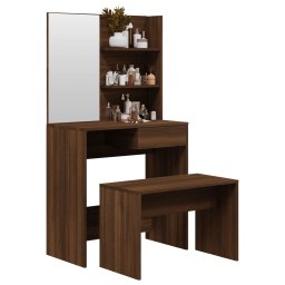 vidaXL Kaptafelset 74,5x40x141 cm bruineiken