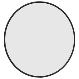 vidaXL Wandspiegel rond Ø40 cm zwart