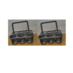 Cti Flessendrager 28 x 32,5 x 23,5 cm - Grijs , set van 2 stuks