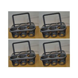 Cti Flessendrager 28 x 32,5 x 23,5 cm - Grijs , set van 4 stuks