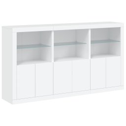 vidaXL Dressoir met LED-verlichting 181,5x37x100 cm wit