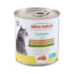 24x280g Kip met Zalm Almo Nature HFC Natural Kattenvoer