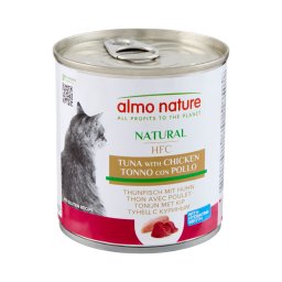 24x280g Tonijn met Kip Almo Nature HFC Natural Kattenvoer