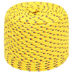 vidaXL Boottouw 10 mm 500 m polypropyleen geel