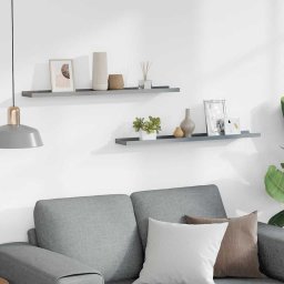 vidaXL Fotoplanken 2 st 80x9x3 cm MDF grijs