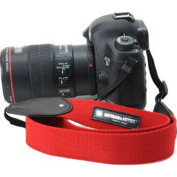 Artisan & Artist ACAM 112A Acrylic Camera Strap Red