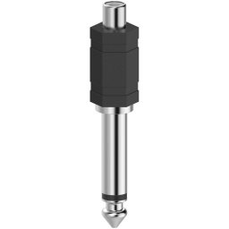 Hama Audio-adapter, cinch-koppeling - 6,3-mm-jack mono Mini jack kabel Zwart