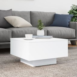 vidaXL Salontafel 55x55x31 cm bewerkt hout wit