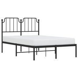 vidaXL Bedframe met hoofdbord metaal zwart 120x200 cm