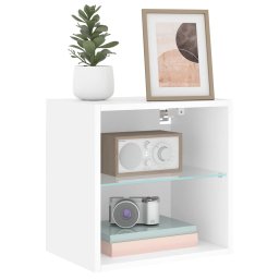 vidaXL LED Wand Bedside Kast 2 st White Standard