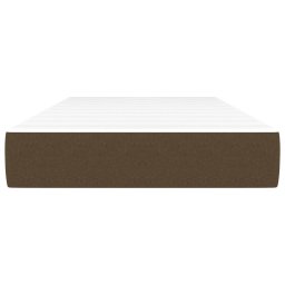 vidaXL Pocketveringmatras medium 100x200x20 cm stof donkerbruin