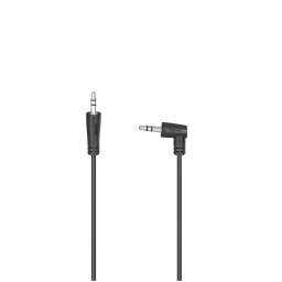 Hama AUDIOKABEL, 3,5MM JACK 90 GRADEN 3,5MM JACK, STEREO, 0,5 M Audio kabel Zwart