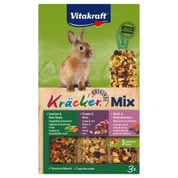 3x3 Combi Vitakraft Dwergkonijnen-Biscuits Trio-Mix