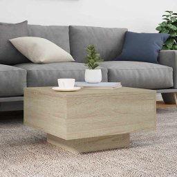 vidaXL Salontafel 55x55x31 cm bewerkt hout sonoma eikenkleurig