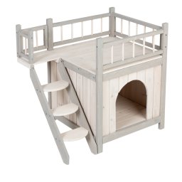 Kattenhuis Prince L70 x B49 x H65 cm Grijs/Wit