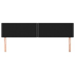 vidaXL Hoofdborden 180x5x78/88 cm stof zwart