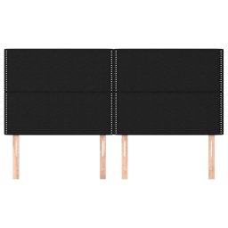 vidaXL Hoofdbord zwart 180x5x118/128 cm stof