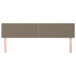 vidaXL Hoofdborden 180x5x78/88 cm stof taupe