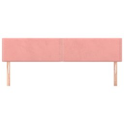 vidaXL Hoofdborden 160x5x78/88 cm fluweel roze