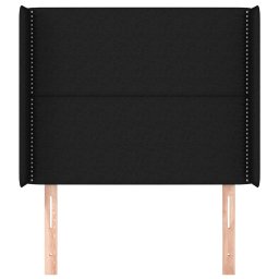 vidaXL Hoofdbord met randen 103x16x118/128 cm stof zwart