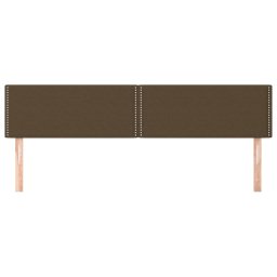 vidaXL Hoofdborden 180x5x78/88 cm stof donkerbruin