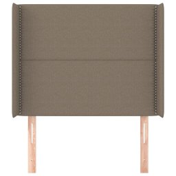 vidaXL Hoofdbord met randen 93x16x118/128 cm stof taupe