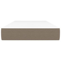 vidaXL Pocketveringmatras medium 90x190x20 cm stof taupe