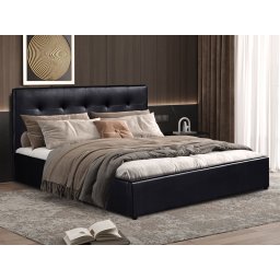 Bed met opbergruimte PORTOMANO 160x200 cm zwart
