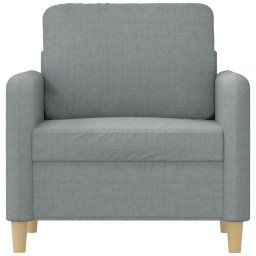 vidaXL Fauteuil 60 cm stof lichtgrijs