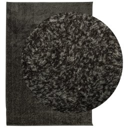 vidaXL Vloerkleed ISTAN hoogpolig glanzend 120x170 cm antracietkleurig