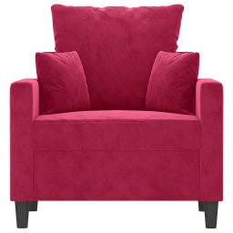 vidaXL Fauteuil 60 cm fluweel wijnrood