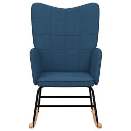 vidaXL Schommelstoel stof blauw