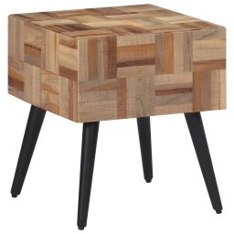 vidaXL Bijzettafel 40x40x45 cm massief gerecycled teakhout