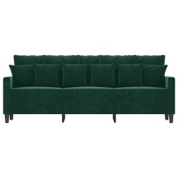 vidaXL Driezitsbank 180 cm fluweel donkergroen