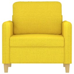 vidaXL Fauteuil 60 cm stof lichtgeel